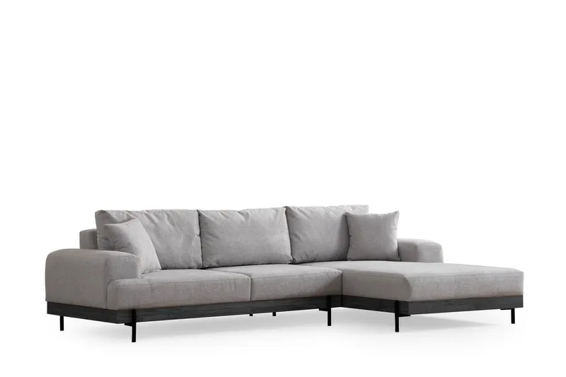 Eti Hjørnesofa 3-seter - Grå - Møbler - Sofaer - Sofaer med sjeselong - 4 seters sofa med divan
