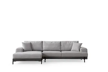 Eti Hjørnesofa 3-seter - Grå - Møbler - Sofaer - Sofaer med sjeselong - 4 seters sofa med divan