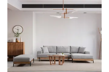Eti Hjørnesofa 3-seter - Grå - Møbler - Sofaer - Hjørnesofaer