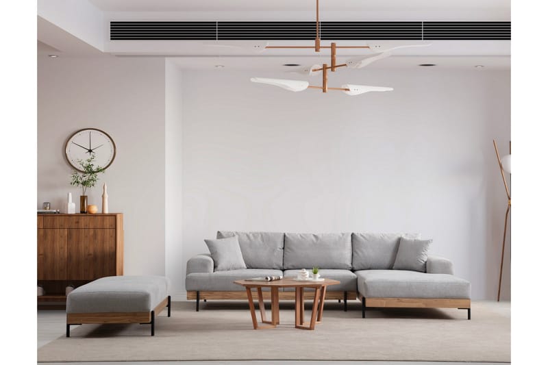Eti Hjørnesofa 3-seter - Grå - Møbler - Sofaer - Hjørnesofaer