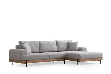 Eti Hjørnesofa 3-seter - Grå - Møbler - Sofaer - Hjørnesofaer