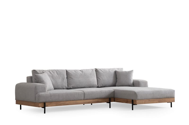 Eti Hjørnesofa 3-seter - Grå - Møbler - Sofaer - Hjørnesofaer