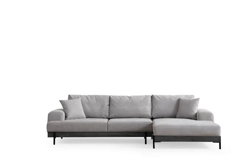 Eti Hjørnesofa 3-seter - Grå - Møbler - Sofaer - Sofaer med sjeselong - 4 seters sofa med divan