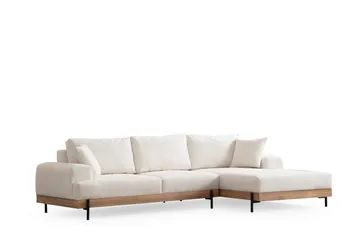 Eti Hjørnesofa 3-seter - Hvit - Møbler - Sofaer - Sofaer med sjeselong - 4 seters sofa med divan