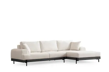 Eti Hjørnesofa 3-seter - Hvit - Møbler - Sofaer - Sofaer med sjeselong - 4 seters sofa med divan