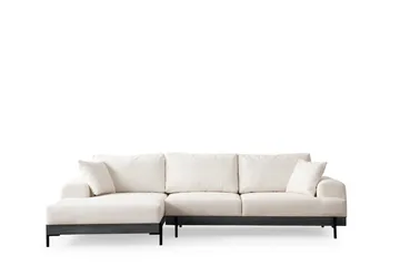 Eti Hjørnesofa 3-seter - Hvit - Møbler - Sofaer - Sofaer med sjeselong - 4 seters sofa med divan