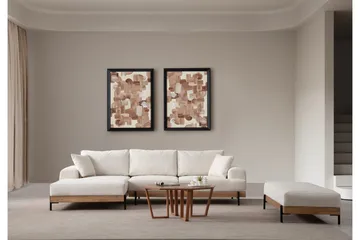 Eti Hjørnesofa 3-seter - Hvit - Møbler - Sofaer - Sofaer med sjeselong - 4 seters sofa med divan