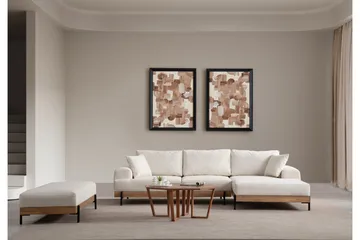 Eti Hjørnesofa 3-seter - Hvit - Møbler - Sofaer - Sofaer med sjeselong - 4 seters sofa med divan