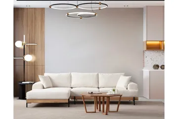 Eti Hjørnesofa 3-seter - Hvit - Møbler - Sofaer - Sofaer med sjeselong - 4 seters sofa med divan