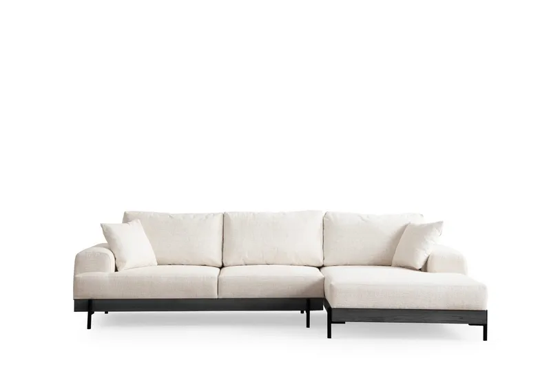 Eti Hjørnesofa 3-seter - Hvit - Møbler - Sofaer - Sofaer med sjeselong - 4 seters sofa med divan