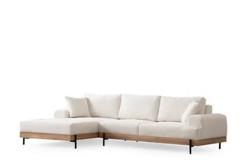 Eti Hjørnesofa 3-seter - Hvit - Møbler - Sofaer - Sofaer med sjeselong - 4 seters sofa med divan