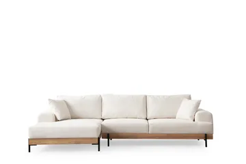 Eti Hjørnesofa 3-seter - Hvit - Møbler - Sofaer - Sofaer med sjeselong - 4 seters sofa med divan