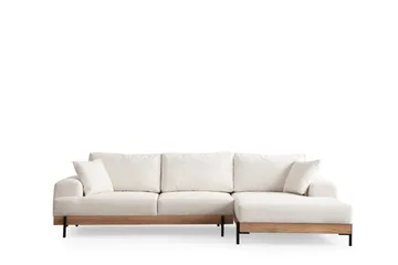 Eti Hjørnesofa 3-seter - Hvit - Møbler - Sofaer - Sofaer med sjeselong - 4 seters sofa med divan