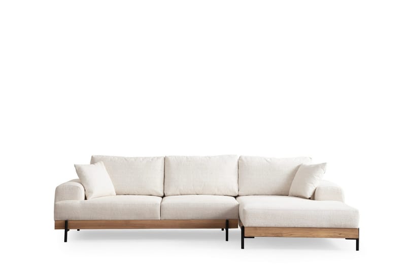Eti Hjørnesofa 3-seter - Hvit - Møbler - Sofaer - Sofaer med sjeselong - 4 seters sofa med divan