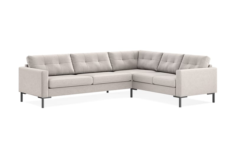 Frillestad 5-seters Høyrevendt L-formet Hjørnesofa i Stoff - Beige - Møbler - Sofaer - Hjørnesofaer