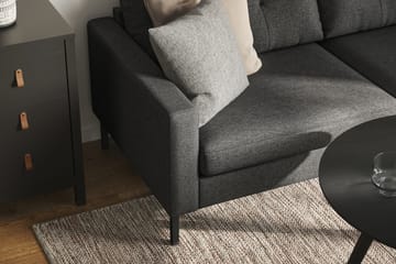 Frillestad 5-seters Høyrevendt L-formet Hjørnesofa i Stoff - Mørk grå - Møbler - Sofaer - Hjørnesofaer