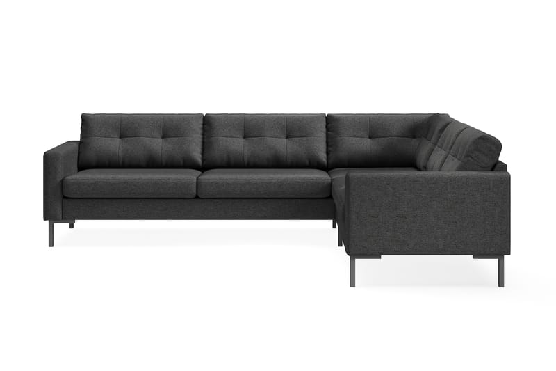 Frillestad 5-seters Høyrevendt L-formet Hjørnesofa i Stoff - Mørk grå - Møbler - Sofaer - Hjørnesofaer