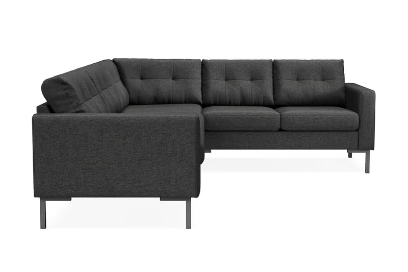 Frillestad 5-seters Høyrevendt L-formet Hjørnesofa i Stoff - Mørk grå - Møbler - Sofaer - Hjørnesofaer