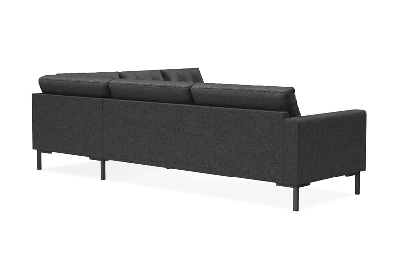 Frillestad 5-seters Høyrevendt L-formet Hjørnesofa i Stoff - Mørk grå - Møbler - Sofaer - Hjørnesofaer
