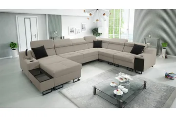 Galbally 5-sits Hörnsoffa beige - Møbler - Sofaer - Hjørnesofaer