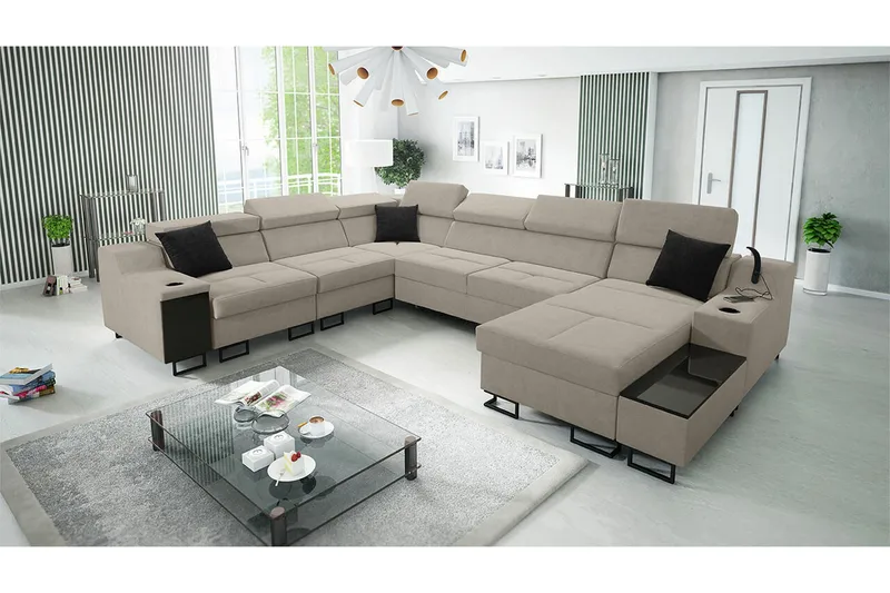 Galbally 5-sits Hörnsoffa Beige - Møbler - Sofaer - Hjørnesofaer