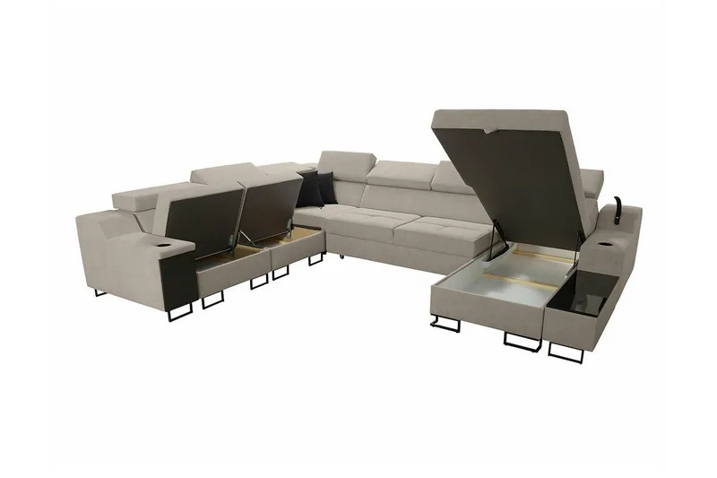 Galbally 5-sits Hörnsoffa beige - Møbler - Sofaer - Hjørnesofaer