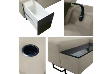 Galbally 5-sits Hörnsoffa beige - Møbler - Sofaer - Hjørnesofaer