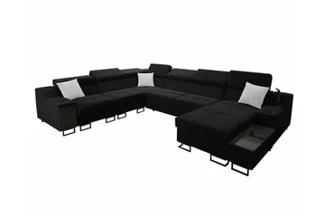Galbally 5-sits Hörnsoffa Black - Møbler - Sofaer - Hjørnesofaer