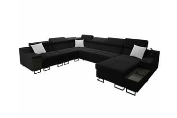 Galbally 5-sits Hörnsoffa Black - Møbler - Sofaer - Hjørnesofaer