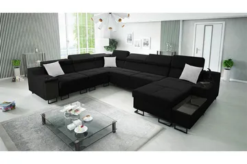 Galbally 5-sits Hörnsoffa Black - Møbler - Sofaer - Hjørnesofaer