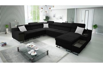 Galbally 5-sits Hörnsoffa Black - Møbler - Sofaer - Hjørnesofaer