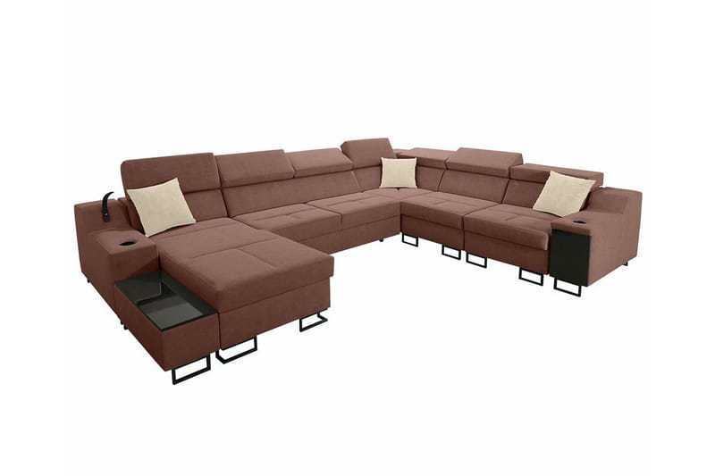 Galbally 5-sits Hörnsoffa Brown