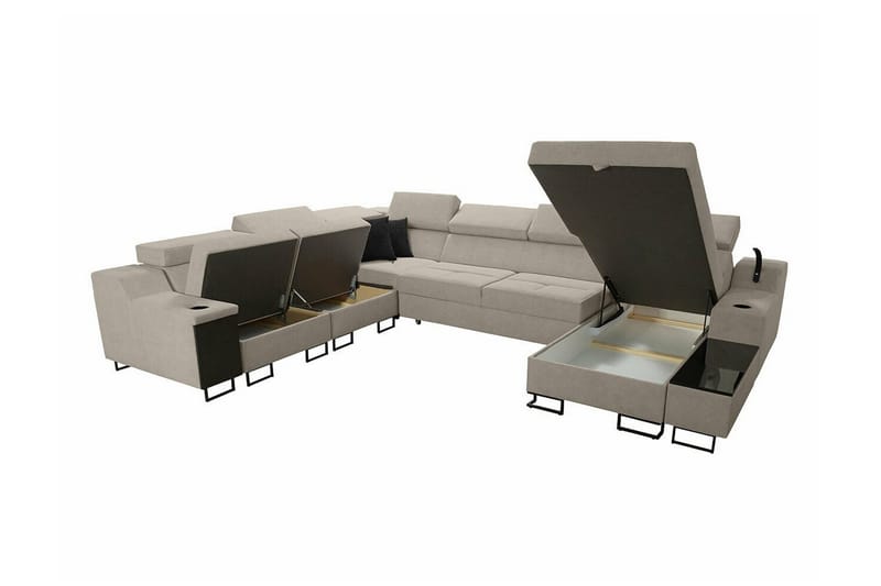 Galbally 5-sits Hörnsoffa Brown - Møbler - Sofaer - Hjørnesofaer