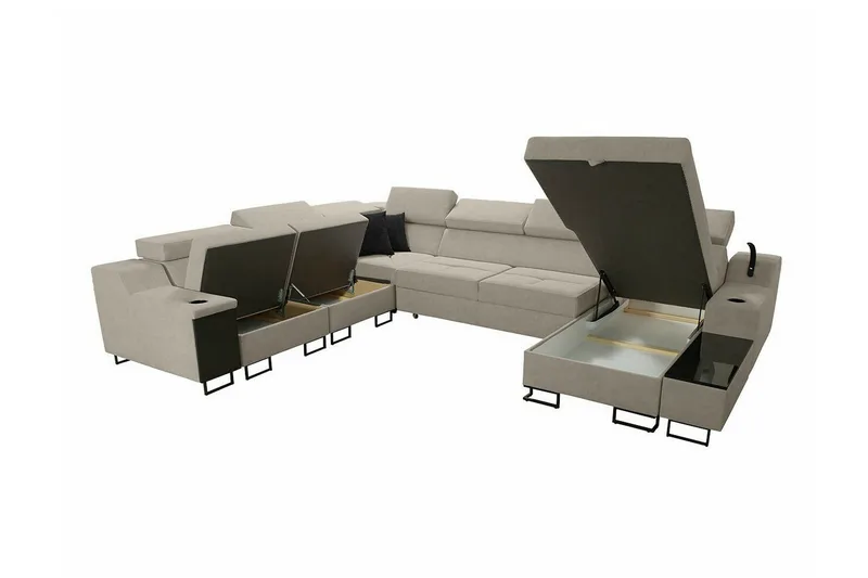 Galbally 5-sits Hörnsoffa Dark blue - Møbler - Sofaer - Hjørnesofaer