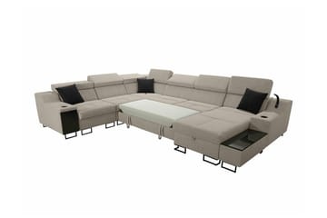 Galbally 5-sits Hörnsoffa NO_BRAND Beige - Møbler - Sofaer - Hjørnesofaer