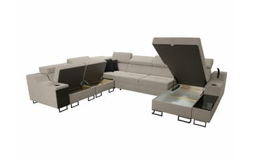 Galbally 5-sits Hörnsoffa NO_BRAND Beige - Møbler - Sofaer - Hjørnesofaer