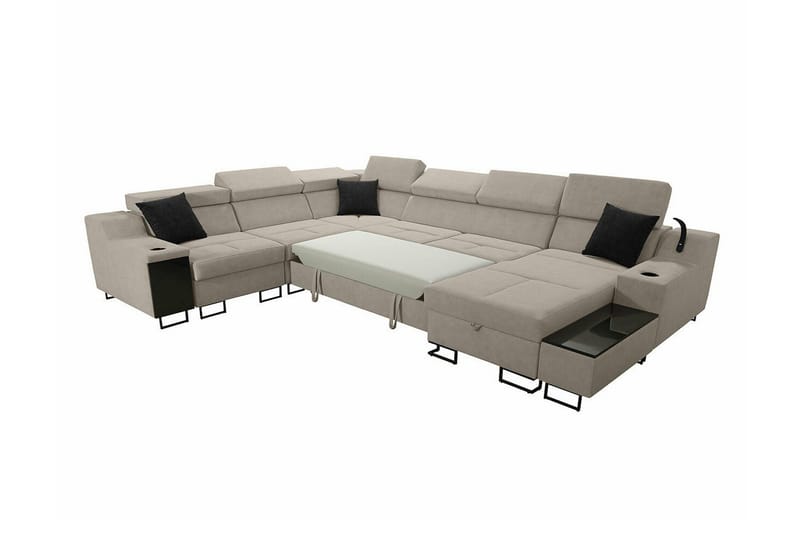 Galbally 5-sits Hörnsoffa NO_BRAND beige - Møbler - Sofaer - Hjørnesofaer