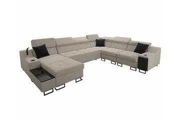 Galbally 5-sits Hörnsoffa NO_BRAND beige - Møbler - Sofaer - Hjørnesofaer