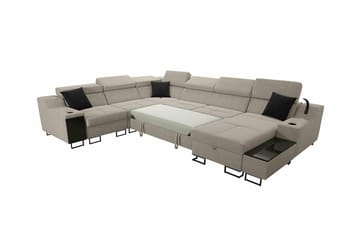 Galbally 5-sits Hörnsoffa NO_BRAND Black - Møbler - Sofaer - Hjørnesofaer