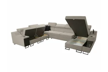 Galbally 5-sits Hörnsoffa NO_BRAND Brown - Møbler - Sofaer - Hjørnesofaer
