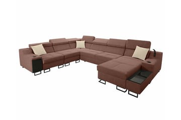 Galbally 5-sits Hörnsoffa NO_BRAND Brown - Møbler - Sofaer - Hjørnesofaer