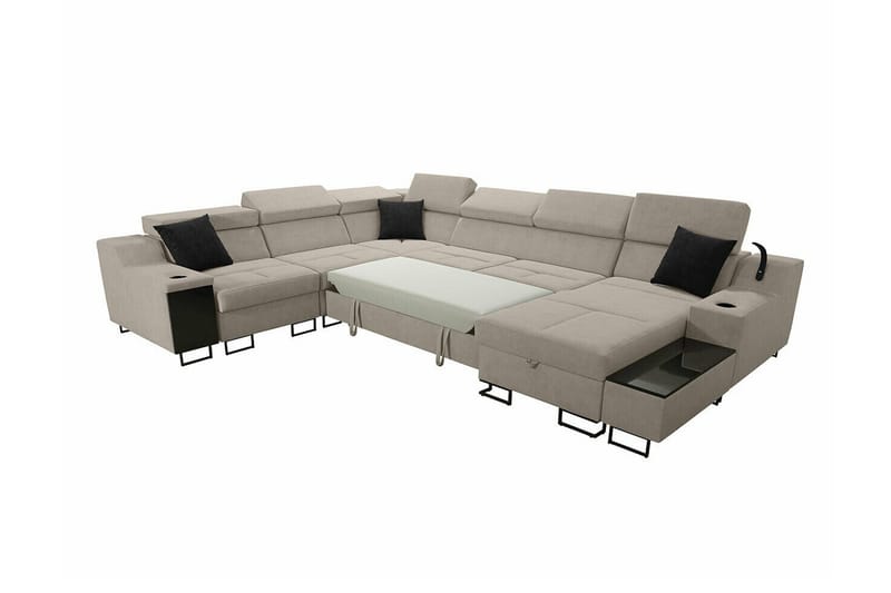 Galbally 5-sits Hörnsoffa NO_BRAND Brown - Møbler - Sofaer - Hjørnesofaer