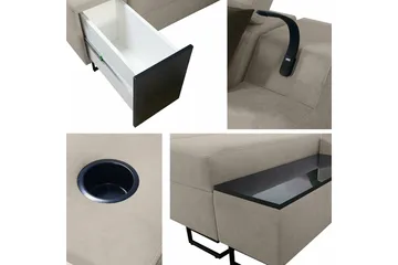 Galbally 5-sits Hörnsoffa NO_BRAND Brown - Møbler - Sofaer - Hjørnesofaer