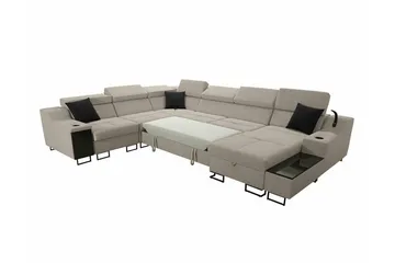Galbally 5-sits Hörnsoffa NO_BRAND Brown - Møbler - Sofaer - Hjørnesofaer