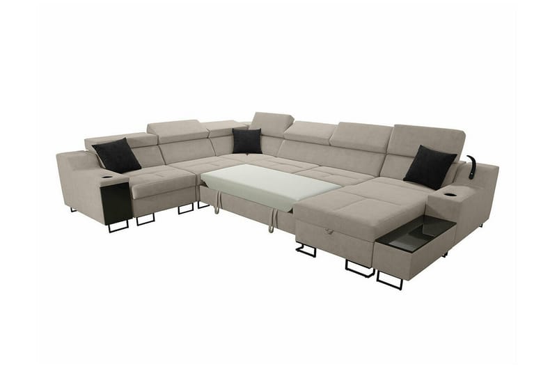 Galbally 5-sits Hörnsoffa NO_BRAND Brown - Møbler - Sofaer - Hjørnesofaer
