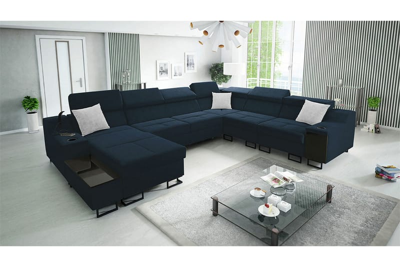 Galbally 5-sits Hörnsoffa NO_BRAND Dark blue - Møbler - Sofaer - Hjørnesofaer