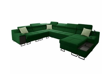 Galbally 5-sits Hörnsoffa NO_BRAND Dark green - Møbler - Sofaer - Hjørnesofaer