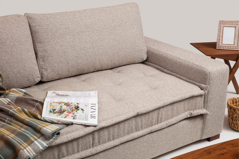 Gladfield Divansofa 3-seters - Beige - Møbler - Sofaer - Hjørnesofaer - Hjørnesofa med divan