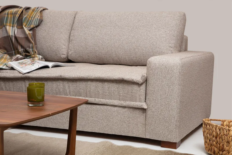 Gladfield Divansofa 3-seters - Beige - Møbler - Sofaer - Hjørnesofaer - Hjørnesofa med divan