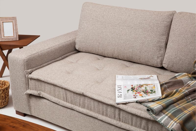 Gladfield Divansofa 3-seters - Beige - Møbler - Sofaer - Hjørnesofaer - Hjørnesofa med divan